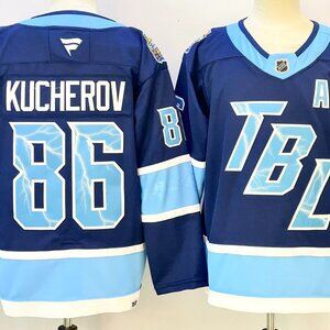 Men's Nikita Kucherov Navy Jersey Stitched